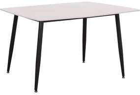 Τραπέζι RAVEN Κεραμικό TOP με Όψη Λευκό Μάρμαρο 140x80x74Υεκ. 140x80x74 εκ.