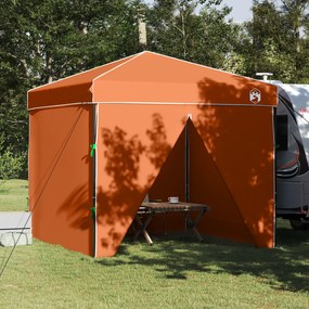 vidaXL Σκηνή Σκίασης Πορτοκαλί 250 x 250 x 227 / 236 / 245 εκ.