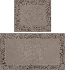 Bathmat Set (2 Pieces) Piante - Beige Multicolor