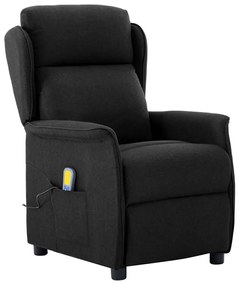 vidaXL Καρέκλα μασάζ με μαξιλάρι Μαύρο 67.5 x 93.5 x 101.5 εκ ύφασμα