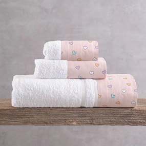 Πετσέτες Tiny Heart (Σετ 3τμχ) Somon Ρυθμός Towels Set 70x140cm 100% Cotton Foam
