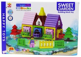 Μαγνητικά τουβλάκια κατασκευών 3D Sweet Garden 49 τεμάχια 0512 OEM