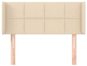 vidaXL Κεφαλάρι με Πτερύγια Κρεμ 83x16x78/88 εκ. Υφασμάτινο