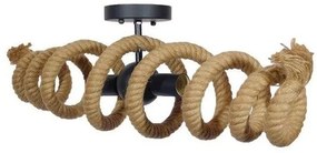 Φωτιστικό Οροφής Μαύρο με Σχοινί GloboStar SPIRAL 01188 01188 Μπεζ