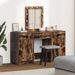 vidaXL Τραπέζι περιποίησης με συρτάρι 3 pcs Καφέ 50 x 41 x 135 εκ