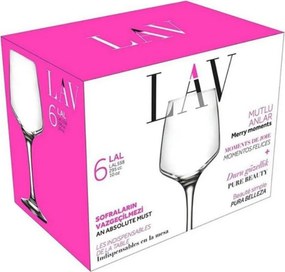 Ποτήρια Κρασιού Κολωνάτα 295ml (Σετ 6τμχ) Lav Lal