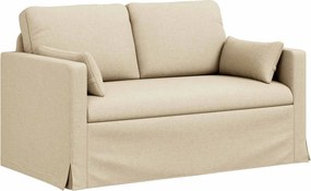 vidaXL Καναπές Κρεμ 139 x 78 x 80 εκ ύφασμα