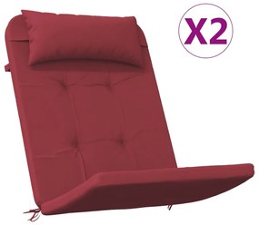 vidaXL Μαξιλάρια Καρέκλας Adirondack 2 τεμ. Μπορντό από Ύφασμα Oxford