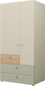 Ντουλάπα Yuki δίφυλλη-Menta - 90.00Χ60.00Χ185.00cm