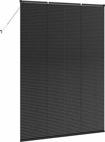 vidaXL Βενετσιάνικες Ρόδες Μαύρο 220 x 155 εκ Αλουμίνιο