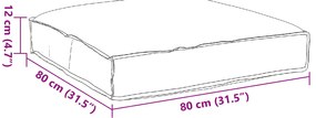 vidaXL Μαξιλάρι Παλέτας για Καθίσματα Ανθρακί 80x80x12 εκ Υφάσματος Oxford