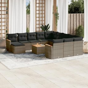 vidaXL Patio Sofa Set 11-θέσια Grey