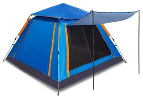 Σκηνή Camping 4 ατόμων με σκίαστρα - YB3021 - 2.4x2.4m - 960019 - Blue-960019_bl