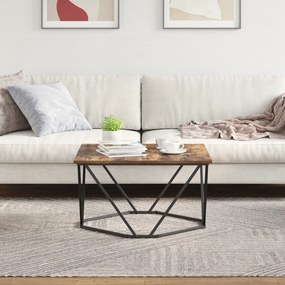 vidaXL Τραπέζι Σαλονιού Καπνιστό Δρυς 80x80x45 εκ Κατασκευασμένο Ξύλο