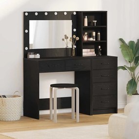 vidaXL Τραπέζι περιποίησης με συρτάρι 2 pcs Μαύρο 78.5 x 41 x 135 εκ