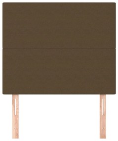 vidaXL Κεφαλάρια Κρεβατιού 2 τεμ. Σκ. Καφέ 100x5x78/88 εκ. Υφασμάτινο