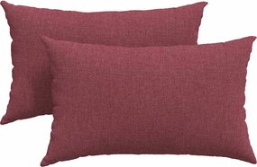 vidaXL Μαξιλάρι Καναπέ 2 pcs Κόκκινο 50 x 30 cm ύφασμα