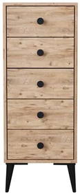 Συρταριέρα ArteLibre AMARI Δρυς Μοριοσανίδα 43x43x114cm-14870046