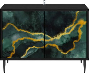 vidaXL Ντουλάπι TV WIJHE 69 x 33 x 50,5 εκ. Μαύρη Δρυς