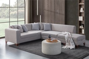 Corner Sofa-Bed West Right - Cream Cream