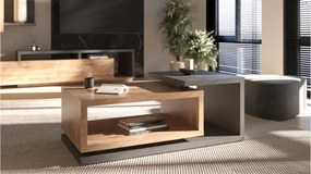 Τραπεζάκι σαλονιού Bron plus ξύλινο μπεζ 120x60x40εκ