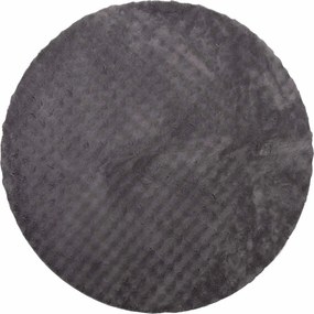 vidaXL Χαλιά χώρου Γύρος SIROLO Ανθρακί Ø 160 CM Πολυεστέρας