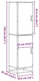 HIGHBOARD GREY SONOMA ΚΑΤΑΣΚΕΥΑΣΜΕΝΟ ΞΥΛΟ ΚΑΙ ΜΕΤΑΛΛΟ 849057