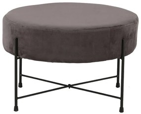 Σκαμπό 102 60x60x40cm Grey 380-92-005 Velvet, Metal