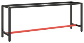 vidaXL Σκελετός Πάγκου Εργασίας Ματ Μαύρο/Κόκκινο 210x50x79εκ. Μεταλ.