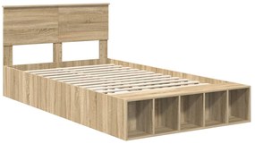 vidaXL Σκελετός Κρεβατιού Δρύς Sonoma 120 x 200 cm Επεξεργασμένο ξύλο