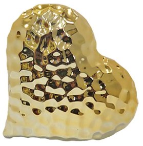 Διακοσμητική Καρδιά Κεραμική Χρυσή Art Et Lumiere 13εκ. 03876