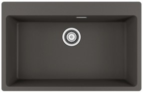 Franke Centro MRG 610-73 Ένθετος Γρανιτένιος Νεροχύτης με ανοξείδωτη βαλβίδα & υπερχείλιση Μ78xΠ50cm Slate Grey