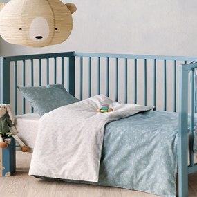 Παπλωματοθήκη Βρεφική Vivari (Σετ 2τμχ) Green-Beige Kentia 100x140cm 100% Βαμβάκι