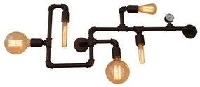 Απλίκα φωτιστικό MOMUS σωλήνες μαύρο μπεζ HL-102-5W Homelighting-77-2812-Μαύρο 77-2812