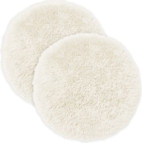 vidaXL Κάλυμμα Μαξιλαριού 2 pcs HEERLEN Λευκό Ø 40 cm PV Φλίς