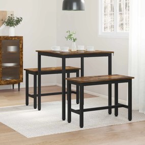 vidaXL Τραπεζαρίες ΜΕΤΑΛΛΟ