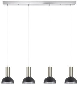 Φωτιστικό Οροφής - Ράγα Adept Tube 77-8469 85x15x300cm 4xE27 60W Nickel-Black Homelighting