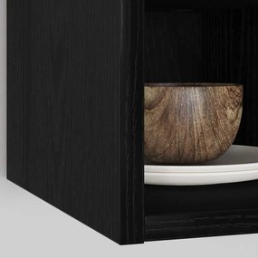 vidaXL Κρεμαστό ντουλάπι με ράφι Μαύρη δρυς 20 x 29,5 x 60 εκ.
