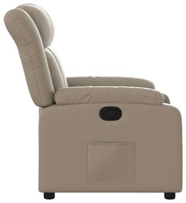 vidaXL Πολυθρόνα Ανακλινόμενη Καπουτσίνο από Συνθετικό Δέρμα