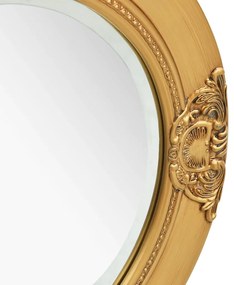 vidaXL Καθρέφτης Τοίχου με Μπαρόκ Στιλ Χρυσός 50 εκ.