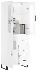 vidaXL Ντουλάπι Λευκό 69,5x34x180 εκ. από Επεξεργασμένο Ξύλο