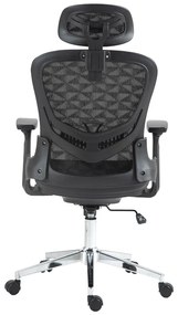 Καρέκλα γραφείου εργασίας Mergi pakoworld μαύρο mesh 62x63x120εκ
