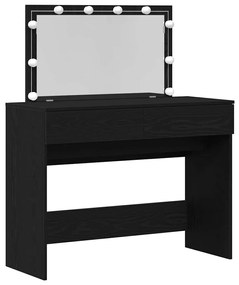 vidaXL Κομοδίνο Μαύρη δρυς 100 x 40 x 120 εκ. Επεξεργασμένο ξύλο