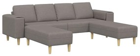 vidaXL Σετ Καναπέ 3 pcs Taupe ύφασμα
