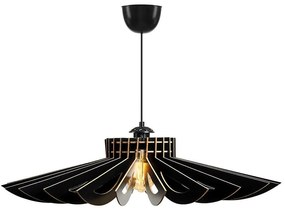 Φωτιστικό Οροφής 390FLH1557 Φ52x45cm 1xE27 40W Black Opviq