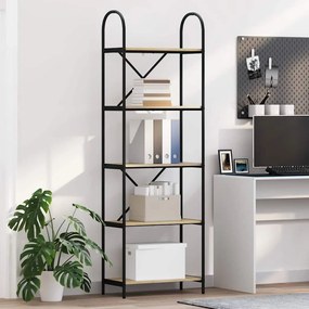 vidaXL Ράφι Βιβλίων Δρύς Sonoma 60 x 30 x 183 εκ Επεξεργασμένο ξύλο