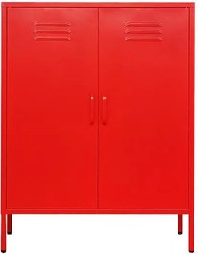 Ντουλάπα μεταλλική  Nextdeco δίφυλλη κόκκινη Υ102x80x40εκ.