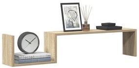 vidaXL Ραφιέρες Τοίχου 2 τεμ Sonoma Δρυς 100 x 15 x 50 εκ. Επεξ. Ξύλο