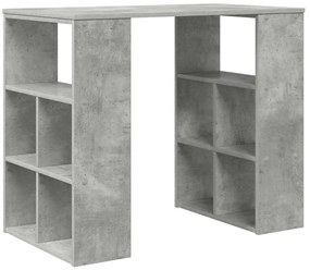 vidaXL Γραφείο με ράφι Γκρι 90 x 50 x 75 εκ. Επεξεργασμένο ξύλο