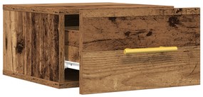 vidaXL Κομοδίνο Τοίχου Παλιό Ξύλο 35x35x20 εκ.